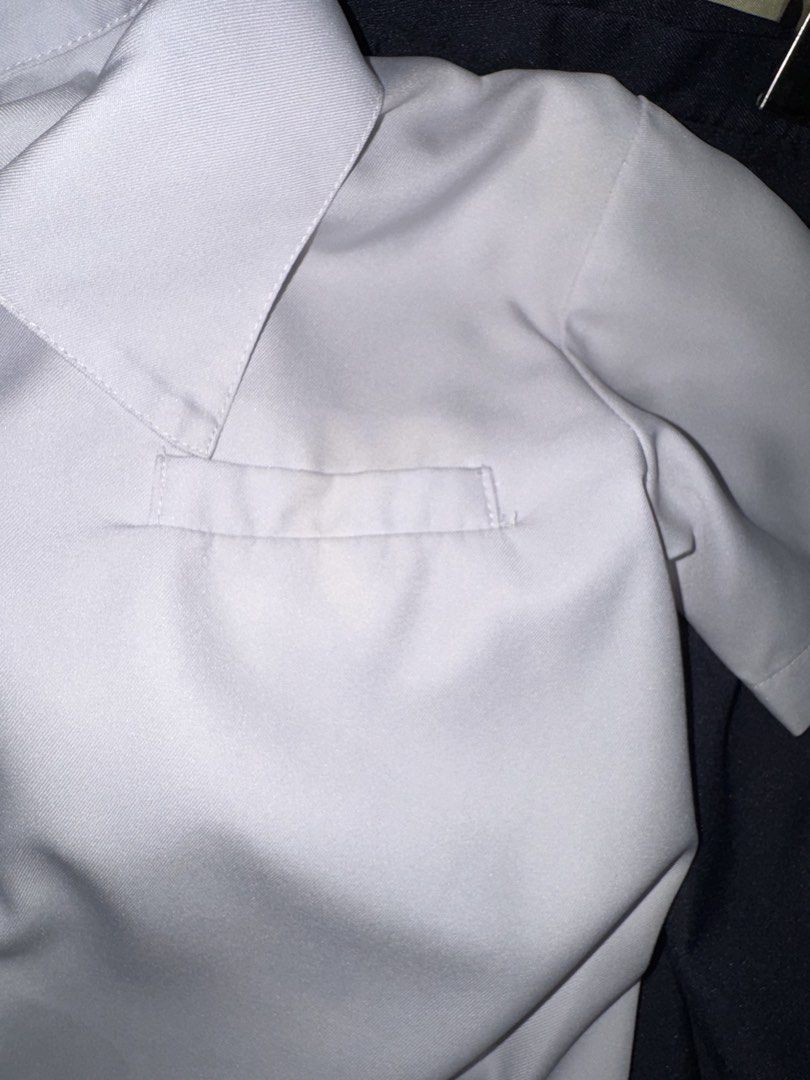Preloved UST AB Type A Uniform Small (Category: Shirts) located in Manila. Submitted by carou84131 (Listing ID 1461139825, Image 3). Description: Faculty of Arts and Letters Type A uniform set 2 sets available, both skirts have a pocket. Polos have signs of usage (bleach stain on one by the front pocket).