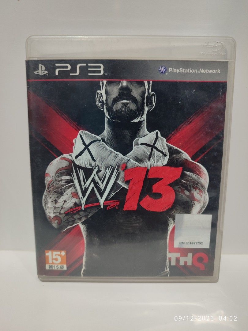 PS3 - WWE '13 (PRE-OWNED) "R3" (Category: PlayStation) located in Mendez-Nunez. Submitted by sf2_gameshop (Listing ID 1461221603, Image 1). Description: CONDITION: A pre-owned item. Tested working. Missing game manual. GENRE: Sports MODE: Single-player, multiplayer REGION: 3 - Asia VOICE: English IN-GAME Text: English MANUAL: N/A Feel free to chat for any inquiries and you may check my shop regularly for item updates. Thank you....