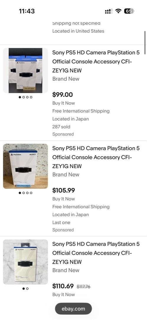 PS5 Camera (Category: PlayStation) located in Quezon City. Submitted by ricxvoid (Listing ID 1461287166, Image 2). Description: No issues Rfs. I don't need it.