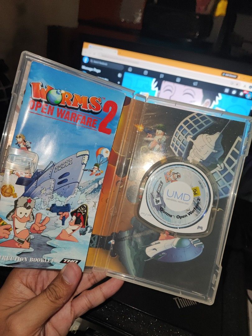 PSP UMD " Worms Open Warfare 2 CIB " ULES (Category: PlayStation) located in Manila. Submitted by pcltasenseigaming (Listing ID 1461295864, Image 2). Description: PSP UMD " Worms Open Warfare 2 CIB " ULES 📌 Price 769 📌 Negotiable 📌 Details : Normal na sa 2nd hand cd na may scratch/scratches 📌 2nd Hand Tested Working 📌 Can Send Pictures/Video Of Item With Time & Date 📌 Compatibility is buyer's responsibility 📌 PLEASE RATE MY MARKETPLACE PRO