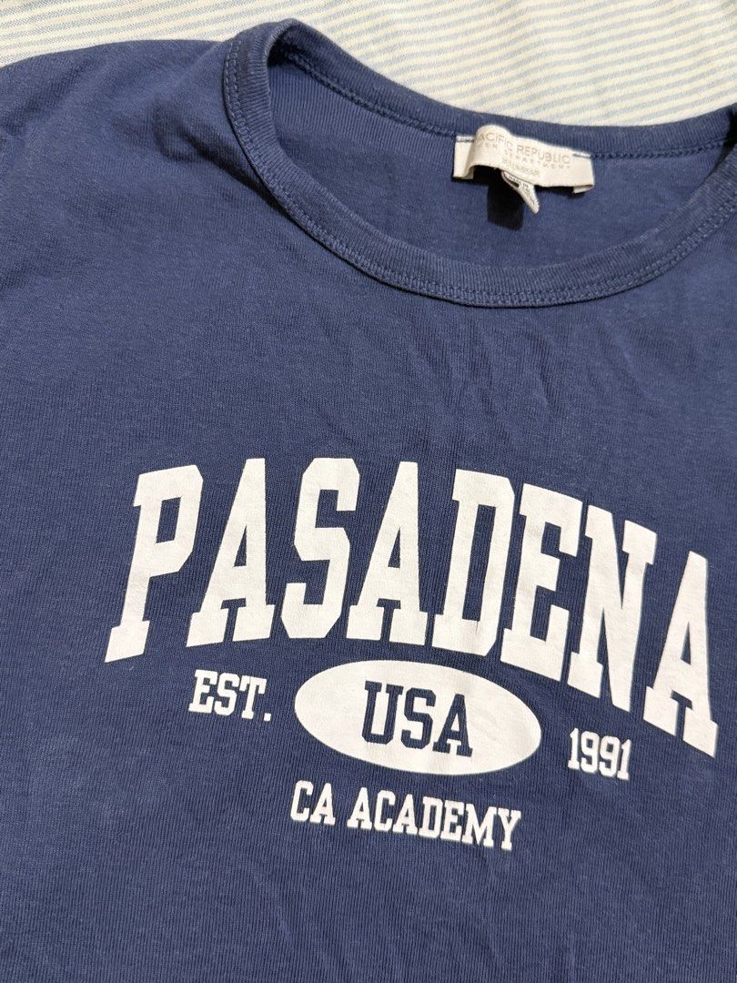 pull&bear pasadena baby tee (Category: Shirts) located in Balagtas. Submitted by lianne.lib (Listing ID 1461148152, Image 2). Description: -original pull&bear pacific republic - tag is m, but fits xs-m.