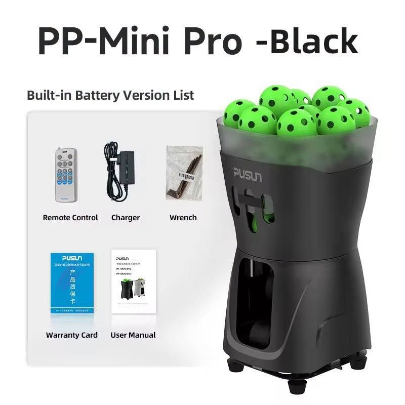 PUSUN PP-Mini Pro Black (Category: Racket and Ball Sports) located in Quezon City. Submitted by eybizness (Listing ID 1461120384, Image 2). Description: LIMITED STOCKS PUSUN PP-Mini Pro Black Automatic Pickleball Machine Remote and App control Can hold up to 50+ balls *pickleball not included 28,495 PHP MOP: Credit Card, bank transfer, QRPH, Gcash Shipping: LBC, Lalamove, or Grab Delivery fee is shouldered by the buyer. Pickup: Lagro, Quezon City