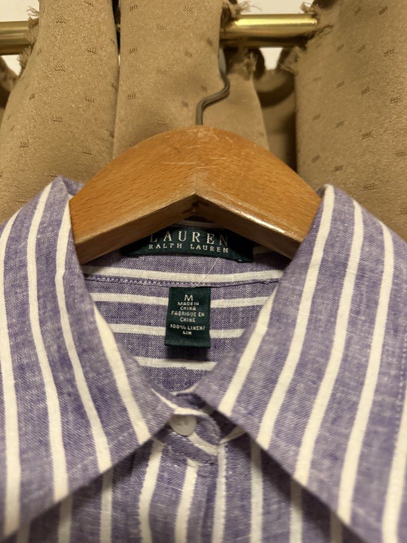 Ralph Lauren linen striped shirt medium (Category: Shirts) located in Cavite. Submitted by _solidolo (Listing ID 1461280308, Image 3). Description: 26 x 19 check pics .