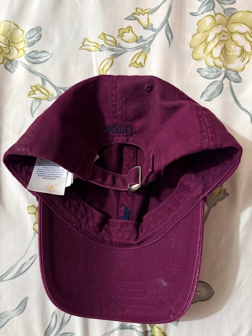Ralph Lauren Polo Cap Burgundy (Authentic) (Category: Babies & Kids Fashion) located in Munoz. Submitted by Liiz27 (Listing ID 1461173019, Image 2). Description: - Classic Ralph Lauren Polo cap - Rich burgundy color - Adjustable strap for a comfortable fit - Iconic embroidered Polo logo on the front - Ideal for everyday wear, offering simple and stylish flair .