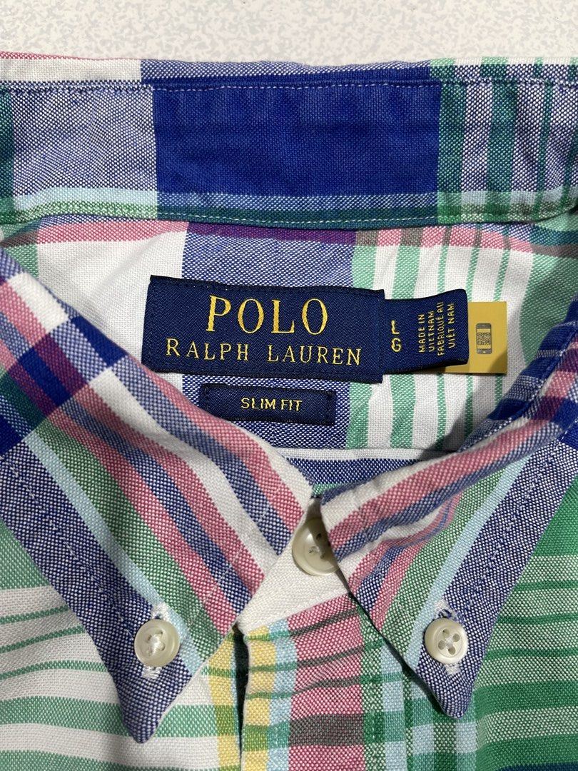 Ralph Lauren Polo Long Sleeve (Category: Formal Shirts) located in Mandaue City. Submitted by MJ_80 (Listing ID 1461218356, Image 3). Description: Mens Ralph Lauren ButtonDown Polo Large on tag Slimfit Dimes : 22.5 X 30 See photos for measurements Issue : has one pinhole see last 2 photos Color rate & Condition : 9.7/10 Price : 1,150.
