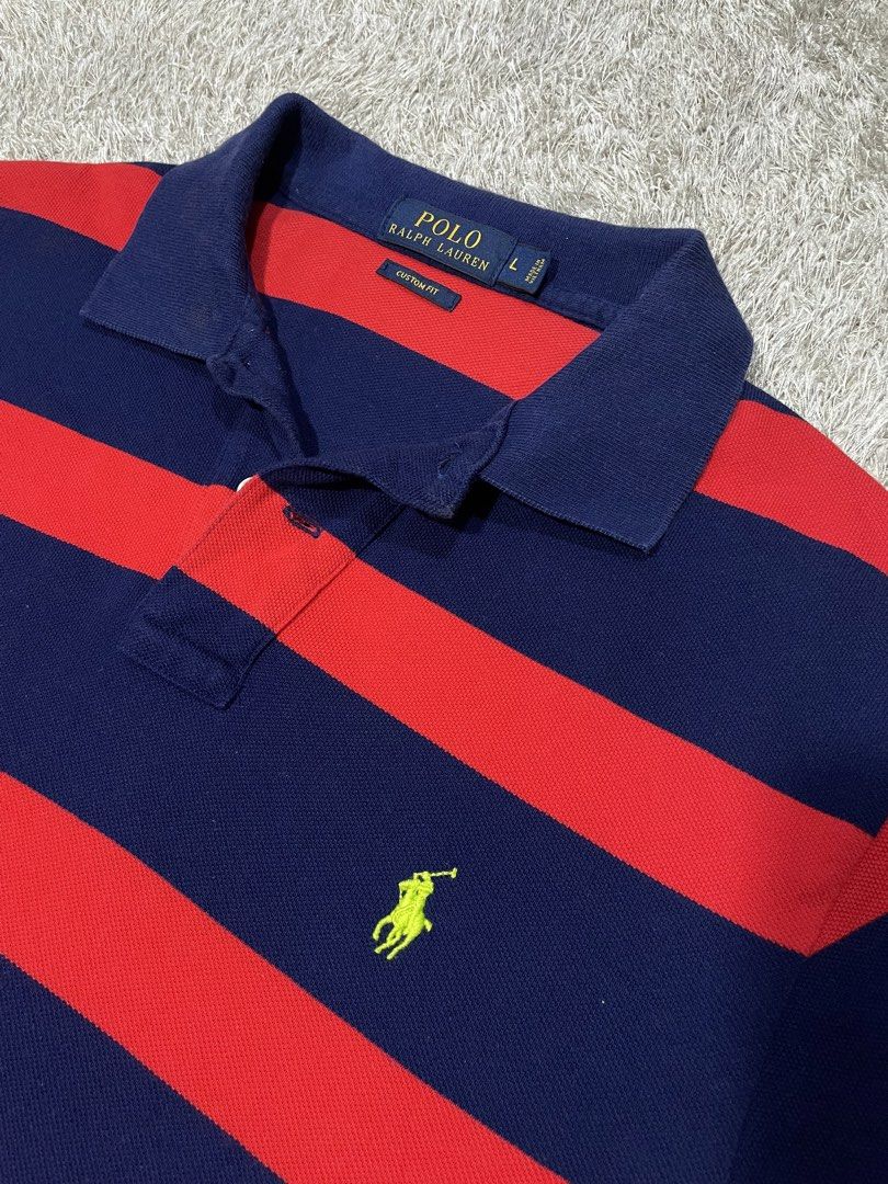 ralph lauren stripe poloshirt (Category: Tshirts & Polo Shirts ) located in Las Pinas. Submitted by moncaz2461827 (Listing ID 1461255586, Image 3). Description: Rl polo shirt stripe Size large on tag Dimes 21x30.5 Excellent to like new condition Color rate 9.9/10 No issue 💌.