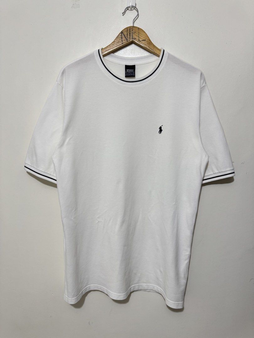 Ralph Lauren T Shirt (Category: Tshirts & Polo Shirts ) located in Bacolod City. Submitted by thriftppy_ (Listing ID 1461276907, Image 3). Description: RL WHITE T SHIRT Size: XL Width: 23 Length: 29 Color rate: 9.8/10 Condition: Excellent near new Issue: None Authentic/Legit DM for sure buyers 📥 Mode of payment:GCASH, BANK TRANSFER Unli vouch and vc for safety transaction. 📌Color may vary due to lighting📸 📦 Shipping via JNT EXPRESS🚚 📍Locati