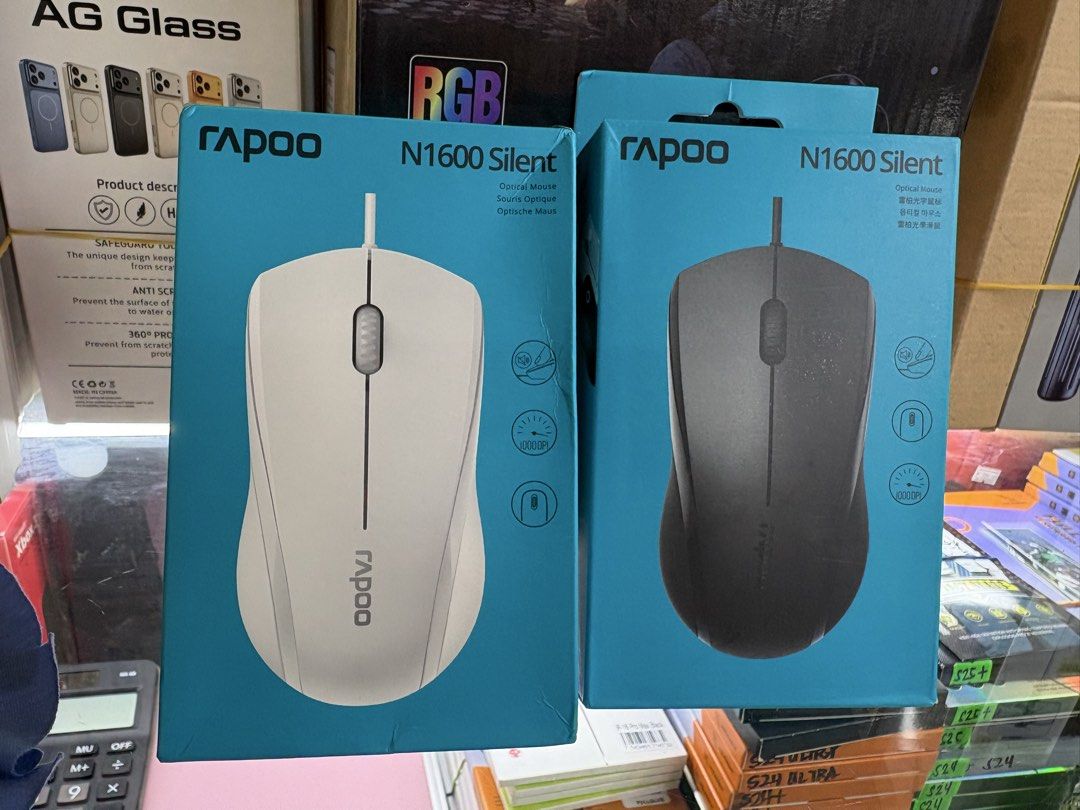 Rapoo N1600 Silent USB Wired Mouse (Category: Mouse & Mousepads) located in Taguig. Submitted by grassyyieeebeyb (Listing ID 1461142399, Image 1). Description: Brandnew Original mouse.