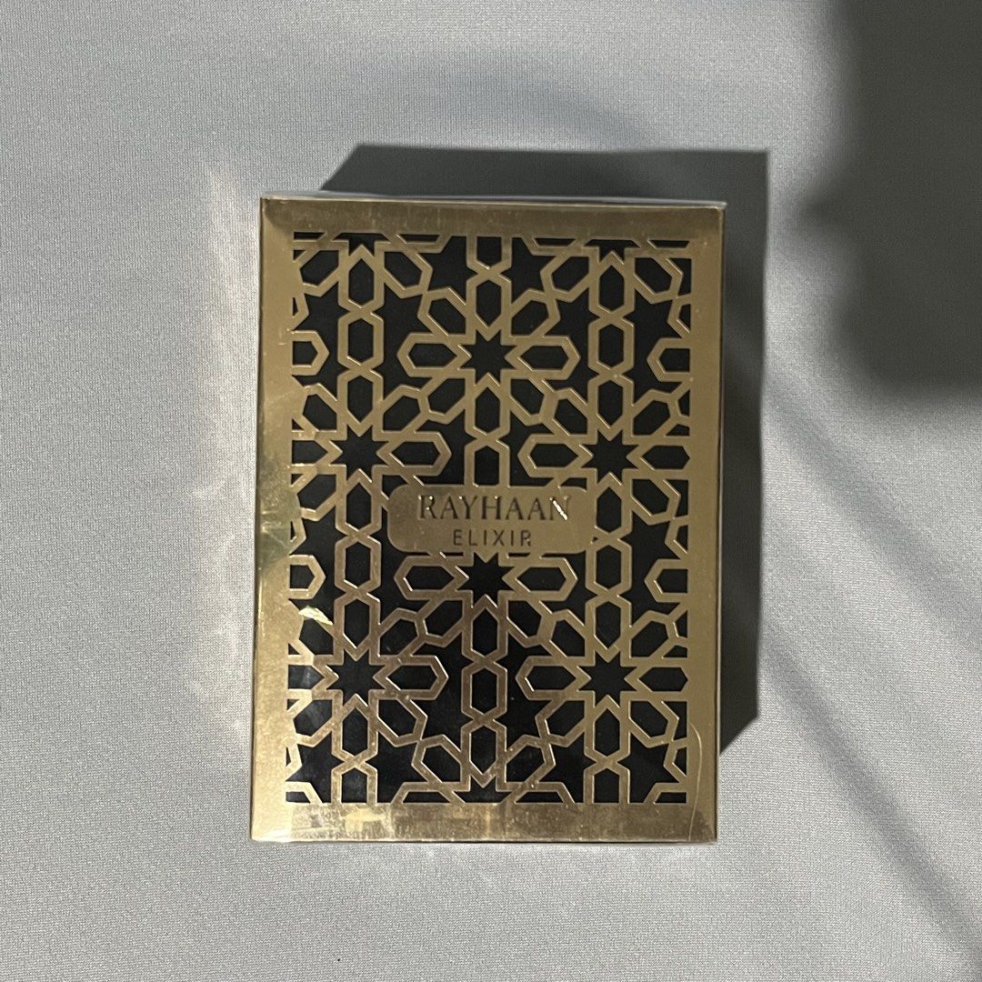 Rayhaan Elixir Perfume for Women and Men (Category: Fragrance & Deodorants) located in Manila. Submitted by terd_qty (Listing ID 1461284354, Image 1). Description: RAYHAAN ELIXIR ORIG! - Brand new & sealed (never been used) - Bought in Dubai - Complete with box - Reason for selling: Decluttering my collection 💰 Price: 1600(Negotiable) 🛵 Maxim delivery available (buyer shoulders the delivery fee) PM if interested. 😊.