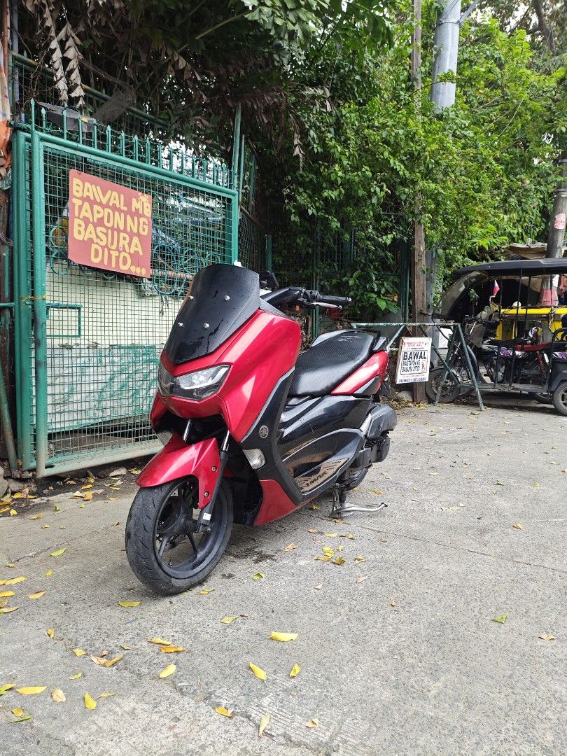 Red Yamaha NMAX 155cc Scooter (Category: Motorbikes for Sale) located in San Juan City. Submitted by epicwhale-d11f (Listing ID 1461256799, Image 1). Description: For sale rushh 82k Nmax v2 2021 model Complete all original papers Open dead of sale 29k odometer Newly registered All stock Plaka available Newly change oil Newly cvt cleaning Loud horn Abs converted to non abs Issue Check engine di nagana speedo meter tapos mga dents . Loc paco manila