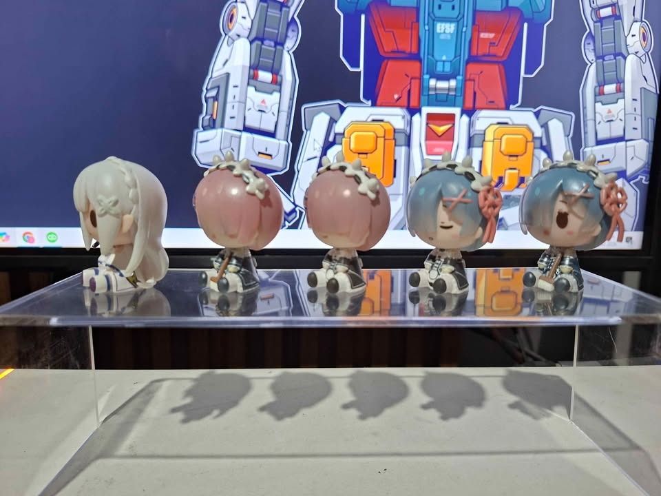 Re:Zero Ram Rem Emilia Chokonokko (Category: Figurines & Statues) located in Imus. Submitted by ToyBlazePH (Listing ID 1461282475, Image 3). Description: - Set of 5 Re:Zero figures - Includes Emilia, Ram, and Rem - Adorable chibi style - Ideal for anime fans and collectors - Perfect for display on shelves or desks.