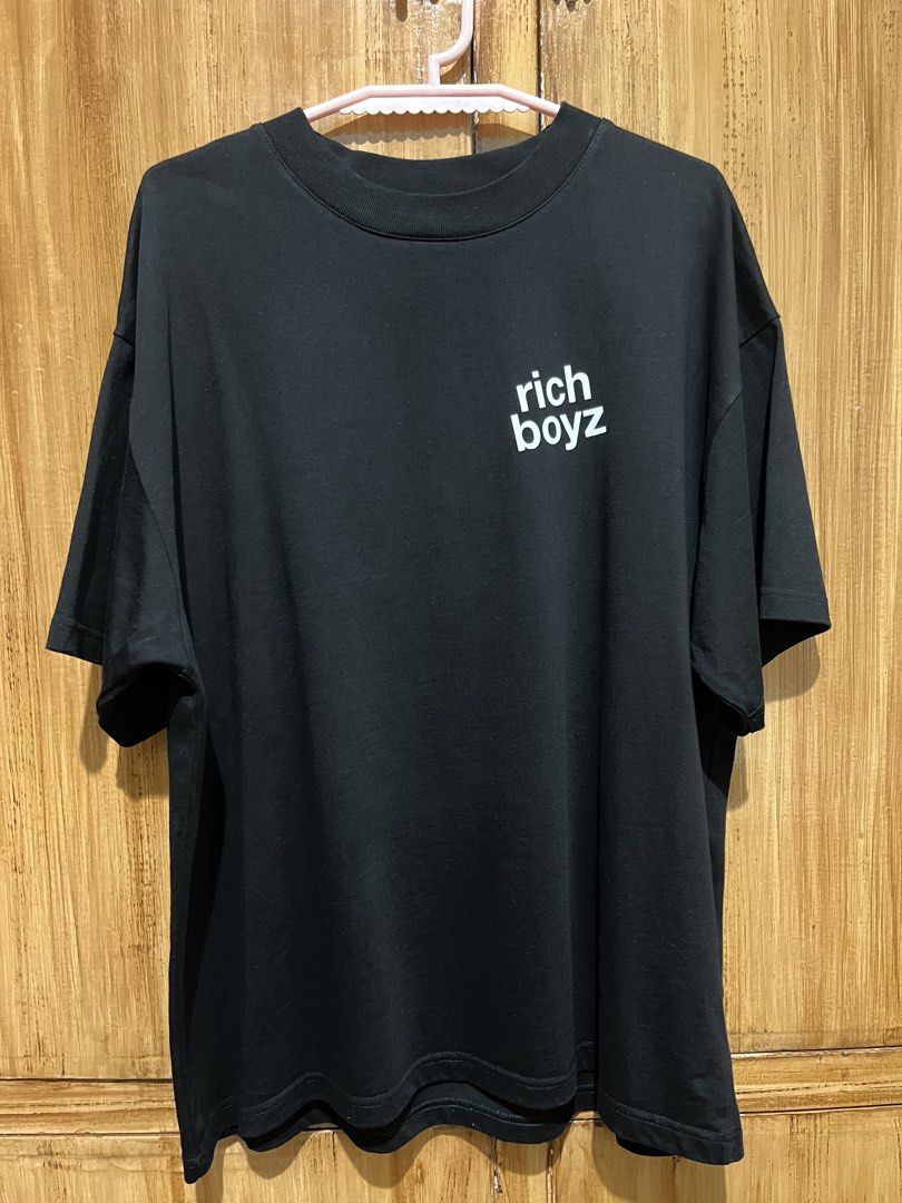 Richboyz Tee (Category: Tshirts & Polo Shirts ) located in Quezon City. Submitted by johnrovic06 (Listing ID 1461289254, Image 1). Description: For sale Richboyz Tee once used RFS: malaki sakin.