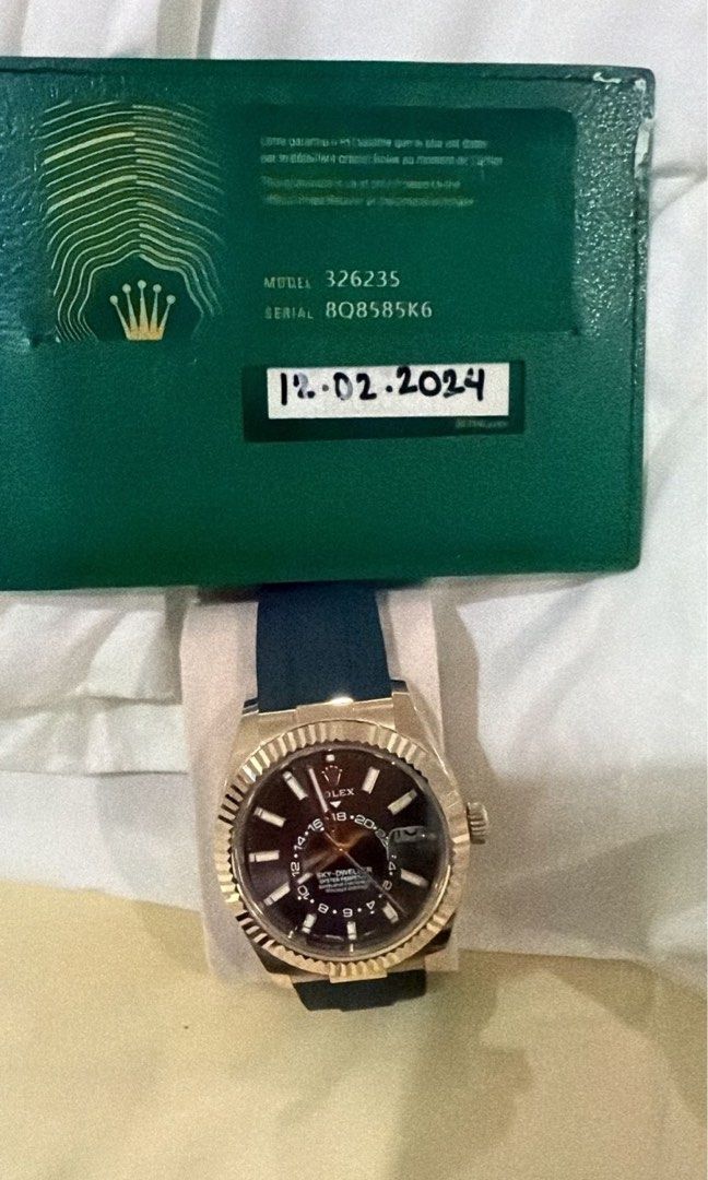 Rolex Sky Dweller Oysterflex Rose Gold Choco Dial (Category: Luxury Watches) located in Quezon City. Submitted by supremecarsmanila (Listing ID 1441321425, Image 1). Description: Rolex Sky Dweller Oysterflex Rose Gold Pls contact 0️⃣9️⃣0️⃣5️⃣3️⃣2️⃣6️⃣1️⃣8️⃣8️⃣8️⃣ Complete set 2024 year Chocolait Brown Dial Glory be to GOD 🙏🏼.