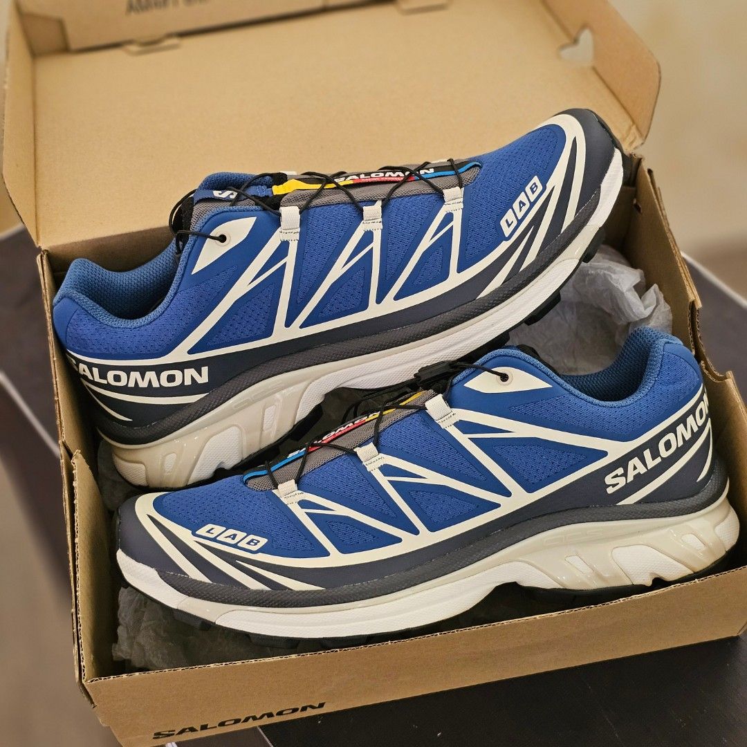 Salomon XT6 Lab Dark Blue Almond (Category: Sneakers) located in Tagaytay City. Submitted by unboxd.it (Listing ID 1461311173, Image 1). Description: unboxd.it ARCHIVE SALE 📦 Salomon XT6 Lab Dark Blue Almond Sizes: 9 US M | 27 cm Complete with OG box and tags P13,000 ONLY — FIRM NO RESERVATIONS. FIRST TO PAY GETS IT. 💰.