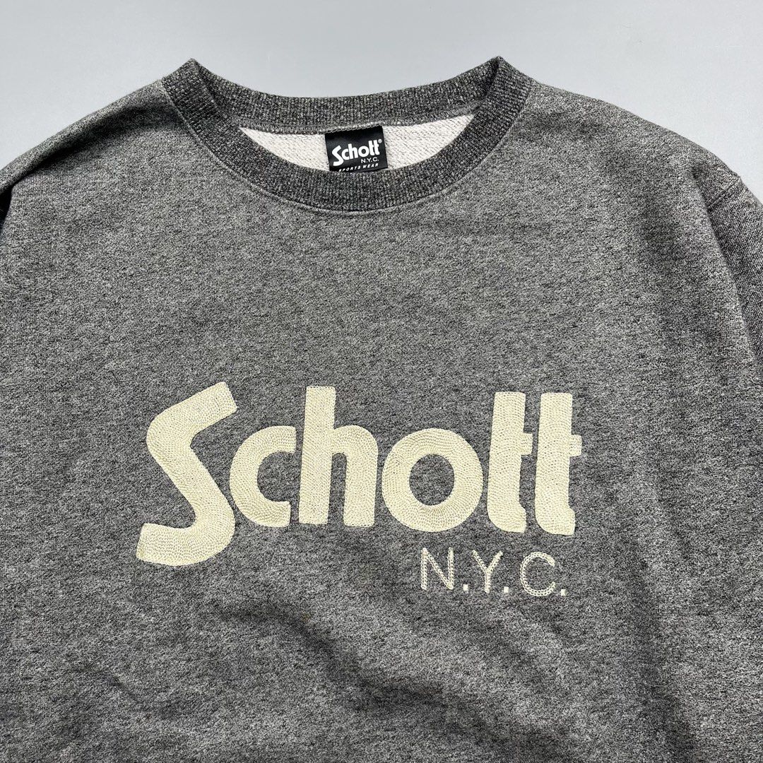 Schott - Crewneck Embroidery Logo (Category: Coats, Jackets and Outerwear) located in Subic. Submitted by splx.stff (Listing ID 1461141676, Image 2). Description: No Flaw Excellent Condition All details are posted - Width: 22 Length: 26 - Feel free to offer Ask before you buy No return No Refund .
