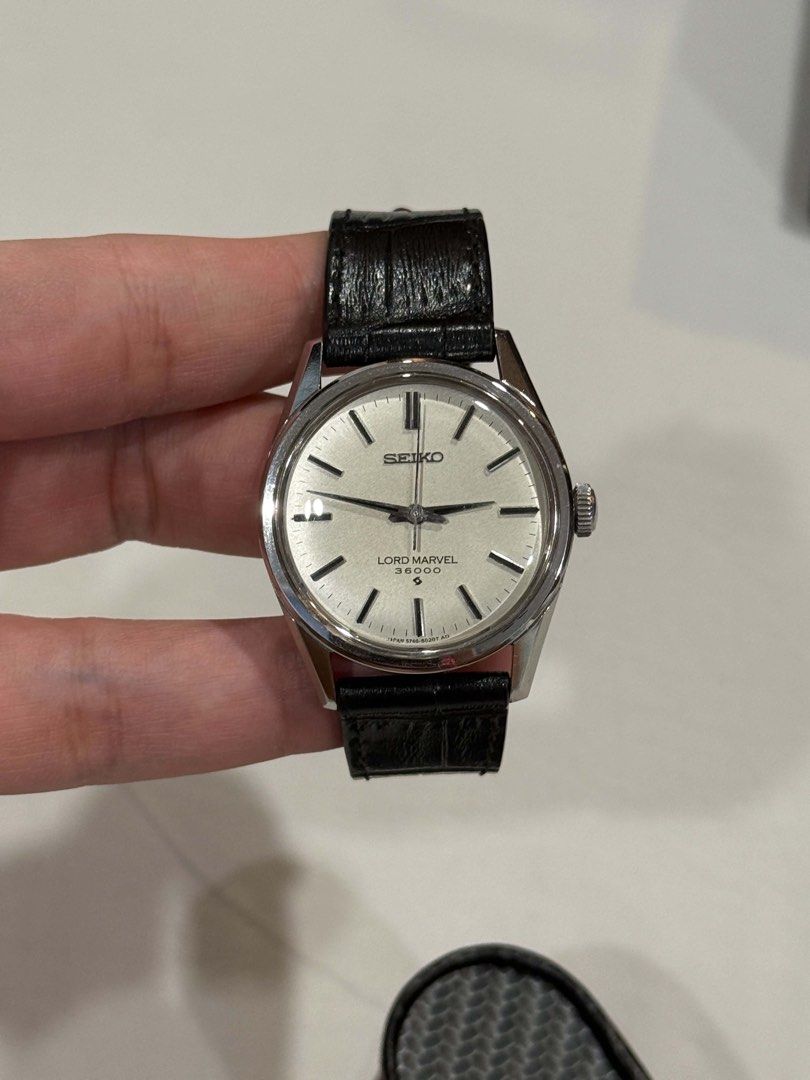 Seiko Lord Marvel 36000 (Category: Luxury Watches) located in Pasig City. Submitted by winniegrant (Listing ID 1461196347, Image 2). Description: FOR SALE: Vintage Seiko Lord Marvel 36000 — 1971 25,000 — Negotiable Ref. 5740-8000, manufactured in 1971. One of the main highlights of this watch is its Caliber 5740C manual-wind Hi-Beat movement, operating at an impressive 36,000 beats per hour (BPH) / 10 beats per second. The Lord Marvel 36000 is an