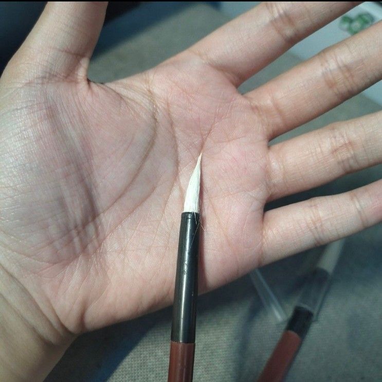 Set of 2 Chinese Calligraphy Brushes (Category: Craft Supplies & Tools) located in Quezon City. Submitted by dncpreloved (Listing ID 1461158487, Image 2). Description: - Set of 2 calligraphy brushes - Brown handles with Chinese character prints - Red loop on each brush for easy hanging - Comes with 2 clear plastic caps to protect brush tips - Ideal for practicing calligraphy strokes.