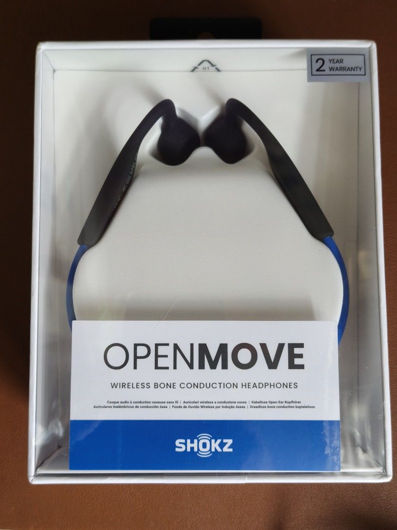 Shokz OpenMove Wireless Bone Conduction Headphones Blue (Category: Headphones & Headsets) located in Makati City. Submitted by anjelincloset (Listing ID 1461281265, Image 1). Description: - Shokz OpenMove wireless bone conduction headphones in blue - Enjoy up to 6 hours of music and calls on a single charge - IP55 sweat and water resistant, perfect for workouts - PremiumPitch 2.0 stereo sound for an immersive audio experience - Secure Titanium Fi
