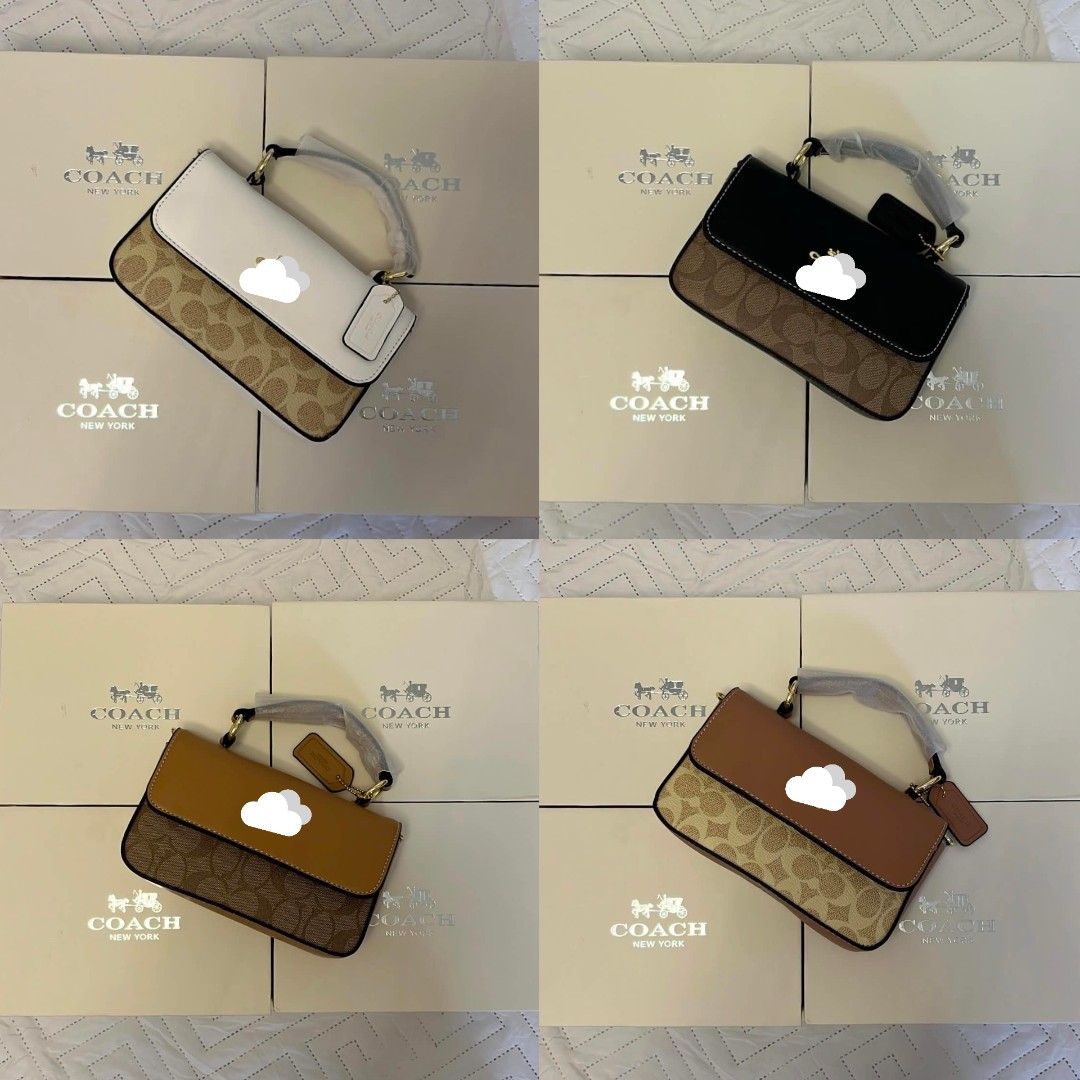 Sling Bag (Category: Luxury Bags & Wallets) located in Binan City. Submitted by prettyfishcakeee (Listing ID 1461118456, Image 2). Description: - Classic Coach monogram hobo bag - Color: Dark brown with signature C pattern - Hardware: Gold details - Includes: Original box and dust bag - Accent: Tassel charm attached - Ideal for: Everyday use.