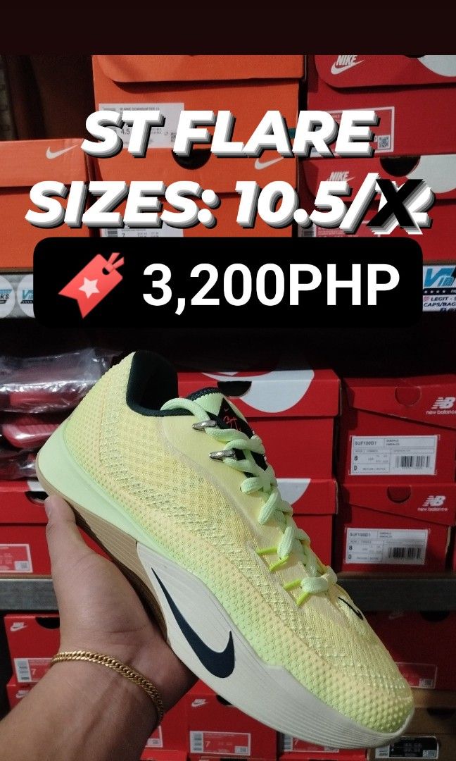 ST Flare Basketball Size 10/10.5 (Category: Sneakers) located in Balagtas. Submitted by vinkicks19 (Listing ID 1461150038, Image 1). Description: 🏀 ST Flare 🤍 White Sizes: 10/10.5 🔖 3️⃣,3️⃣0️⃣0️⃣PHP 💛 Citron Size: 10.5 🔖3️⃣,2️⃣0️⃣0️⃣PHP *No other Sizes & Colorways available. 💯 Brandnew/Authentic/BelowSRP 📍 Balagtas, Bulacan. 🚚 Flash/J&T/Lalamove 📥 Act Fast, Limited Stocks only..
