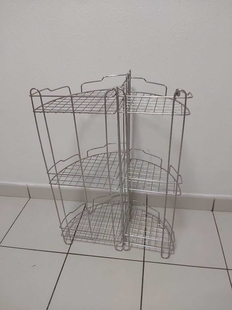 Stackable Wire Storage Baskets/Racks (Category: Storage Boxes & Baskets) located in Singapore. Submitted by tankimheok (Listing ID 1461193896, Image 2). Description: - Stackable wire storage racks - Ideal for kitchen, pantry, or bathroom organization - Durable metal construction - Easy to clean and maintain - Versatile: use stacked or individually - Maximizes storage space.