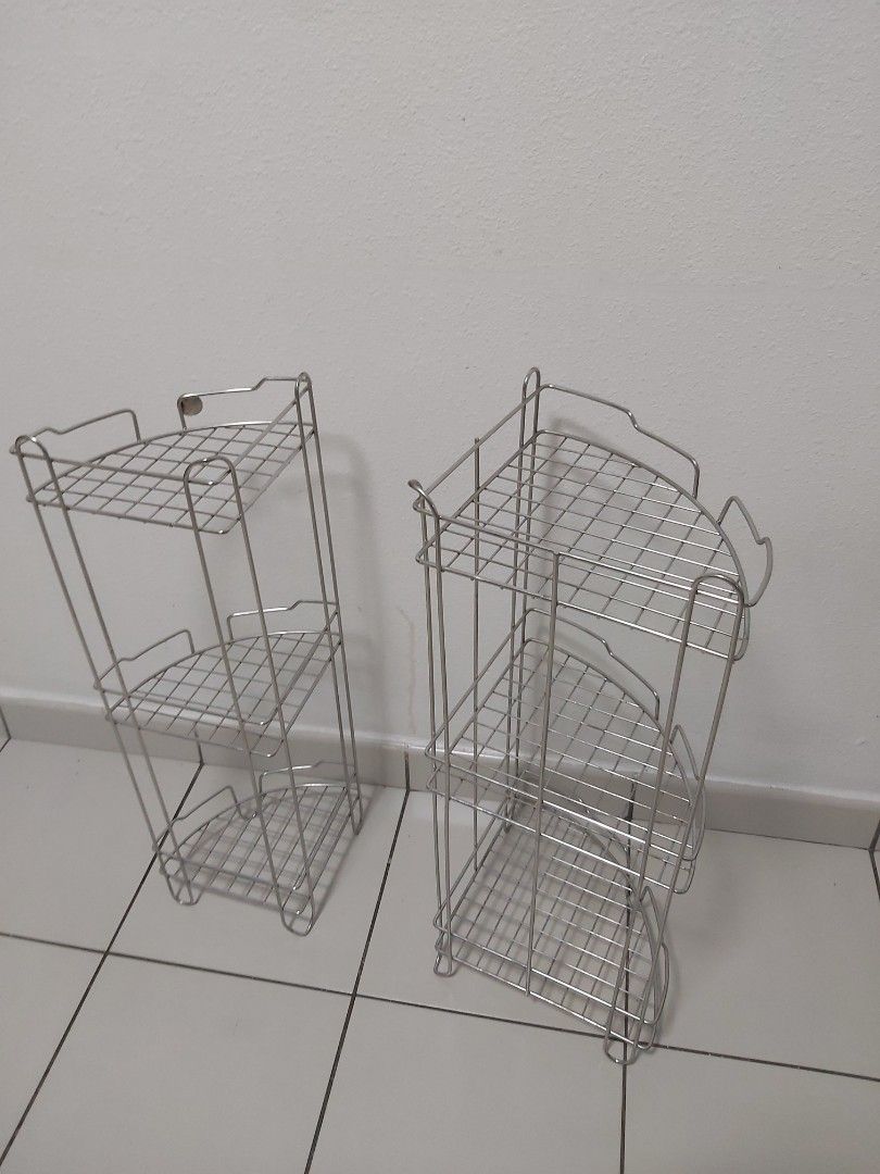 Stackable Wire Storage Baskets/Racks (Category: Storage Boxes & Baskets) located in Singapore. Submitted by tankimheok (Listing ID 1461193896, Image 3). Description: - Stackable wire storage racks - Ideal for kitchen, pantry, or bathroom organization - Durable metal construction - Easy to clean and maintain - Versatile: use stacked or individually - Maximizes storage space.