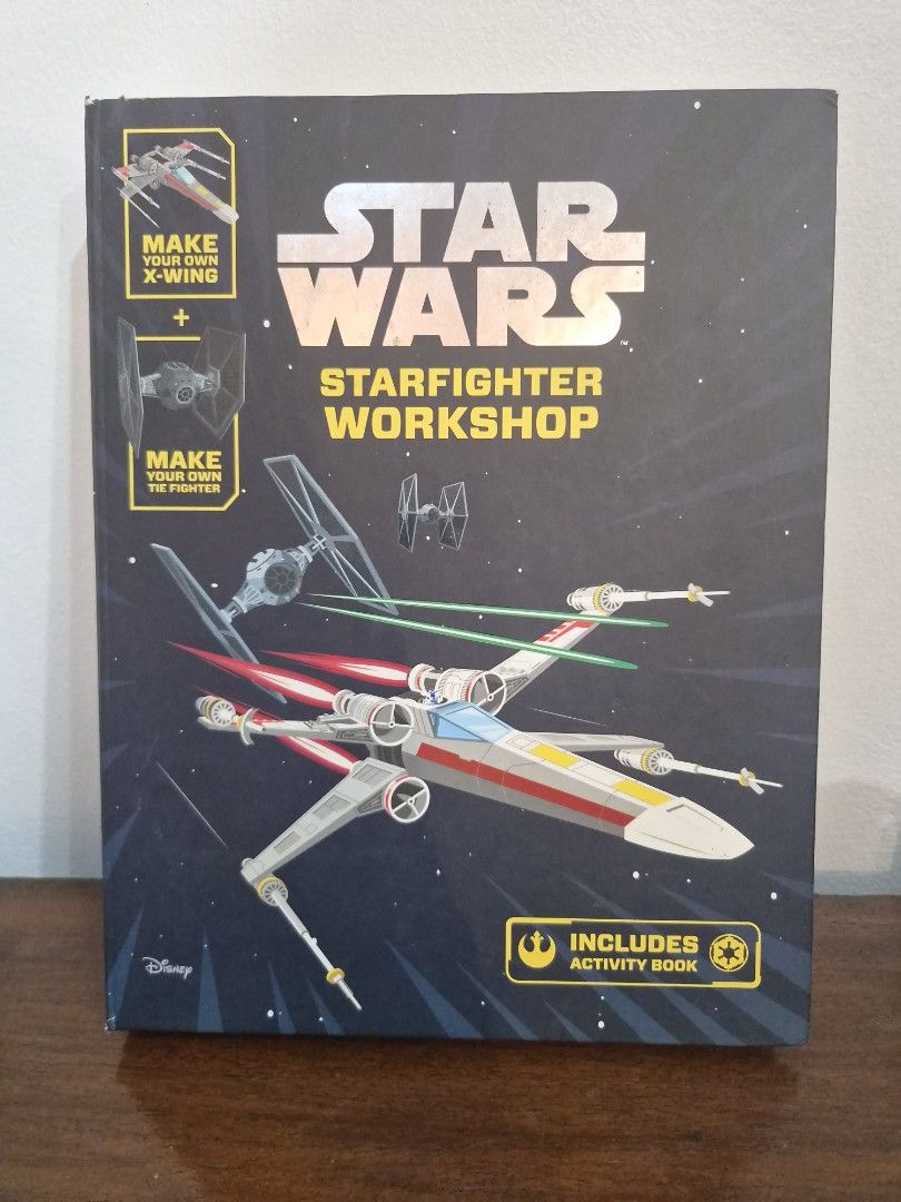 Star Wars Starfighter Workshop Activity Book (Category: Children's Books) located in Paranaque City. Submitted by recklessflyer (Listing ID 1461259308, Image 1). Description: Build your own X-wing and Tie Fighter with this Star Wars Starfighter Workshop book. Includes an activity book. Press out the pieces to create your models. Great for any Star Wars fan. Recommended for ages 7+. This book is unused but bought years ago and stored. Location is 
