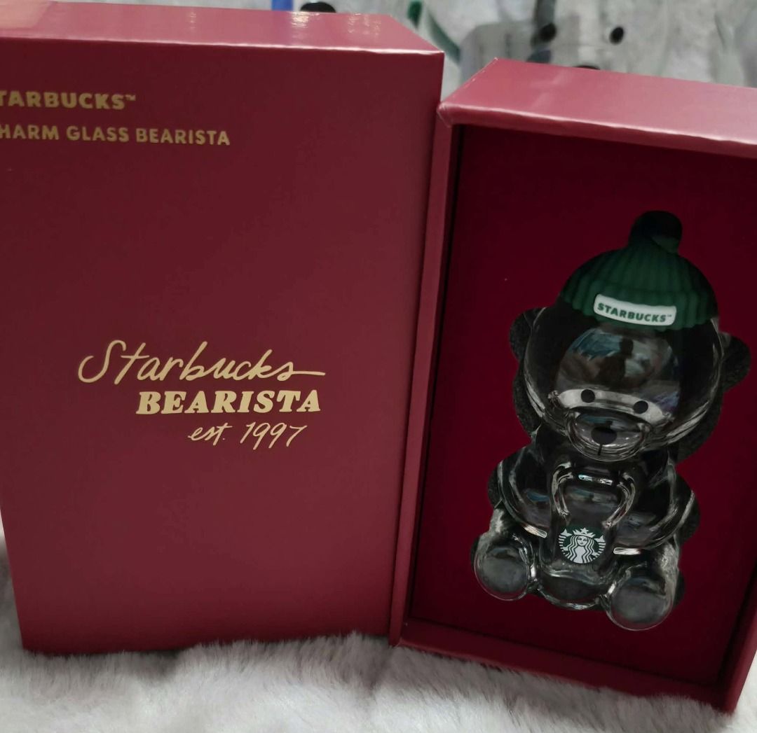 Starbucks Glass Bear Ornaments Decorations (Category: Other Home Decor) located in Pasig City. Submitted by loveMYshop2022 (Listing ID 1461322092, Image 2). Description: Starbucks Glass Bear Ornaments Decorations NO TO FAKE / DUPLICATE ITEMS ✔️ORIGINAL ✔️BRANDNEW ✔️Limited Offer / limited Stocks Only 👍ready for pick up / on hand _ available 👍Location Pasig City 👍MOP Gcash / Maya / Gotyme / 👍CC Payment QRPH + 30.00 👍Feel FREE to Send Us DM -D