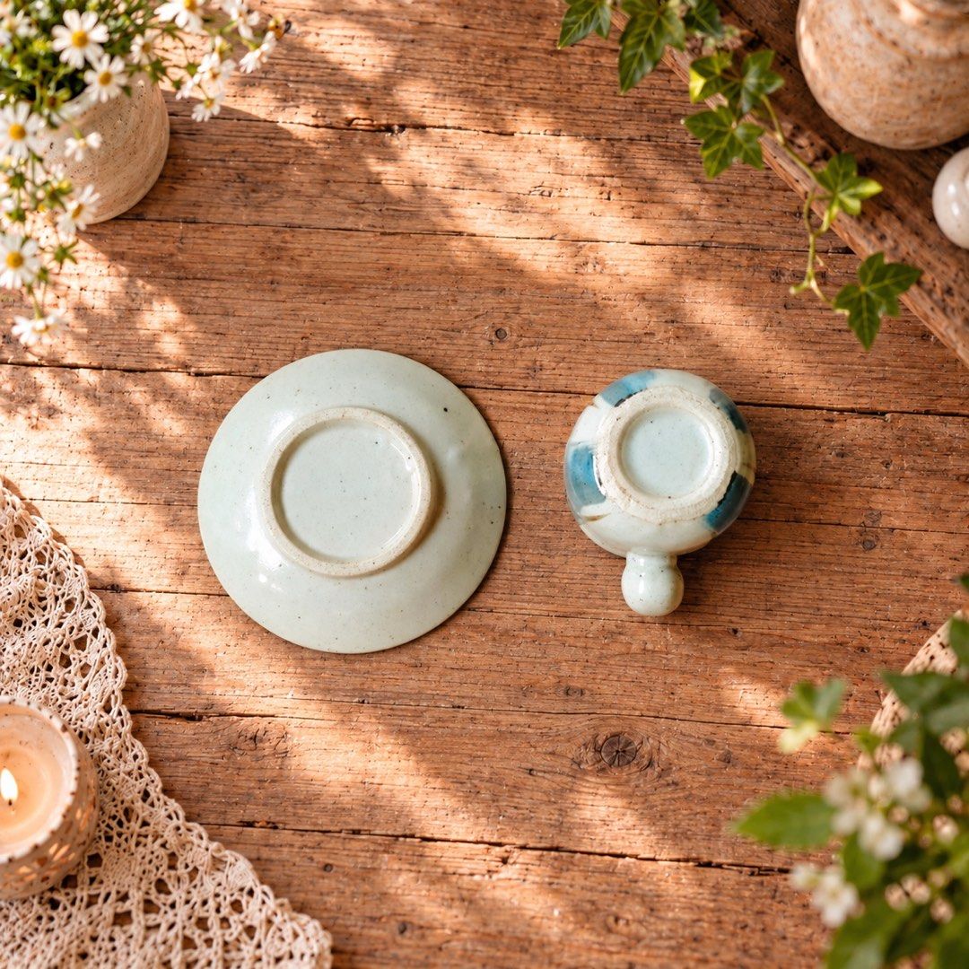Stoneware Cute Cup and Saucer (Category: Other Kitchenware & Tableware) located in Quezon City. Submitted by handpickedecors (Listing ID 1461241325, Image 3). Description: Stoneware Cute Cup and Saucer 180.00/set Size: 2.5”D x 2.5”H (Cup) 5”D (Saucer).
