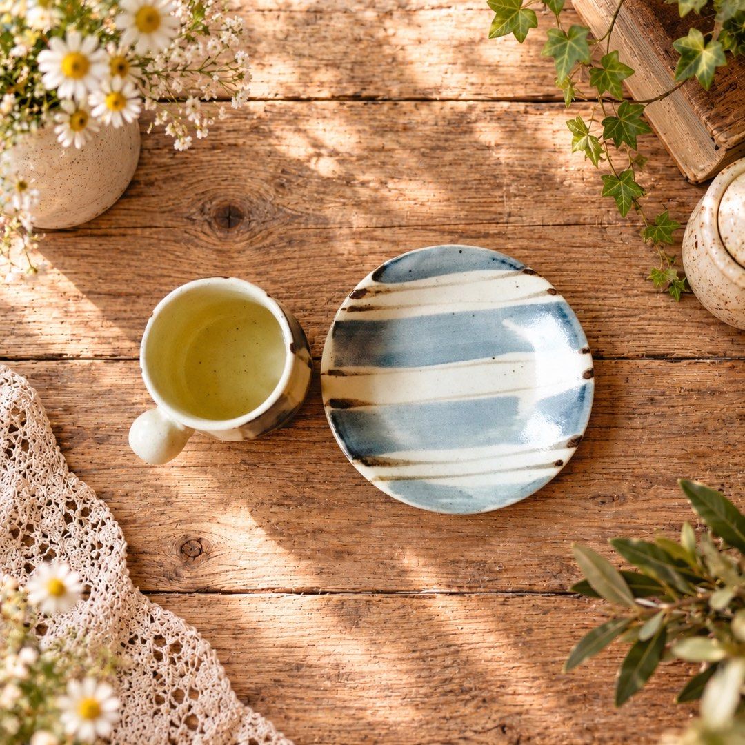 Stoneware Cute Cup and Saucer (Category: Other Kitchenware & Tableware) located in Quezon City. Submitted by handpickedecors (Listing ID 1461241325, Image 2). Description: Stoneware Cute Cup and Saucer 180.00/set Size: 2.5”D x 2.5”H (Cup) 5”D (Saucer).