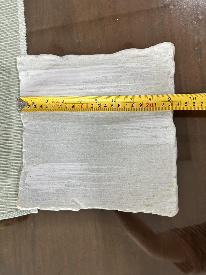 Stoneware square plate (Category: Dinnerware & Cutlery) located in Caloocan City. Submitted by kianoto (Listing ID 1461148563, Image 3). Description: Discoloration at back Metro manila only.