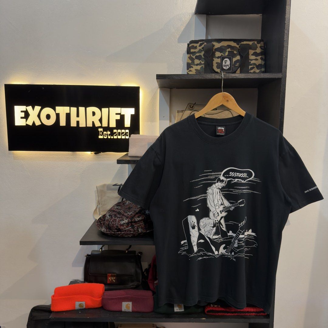 Stussy Xaime Hernandez Black Tee (Category: Tshirts & Polo Shirts ) located in Manila. Submitted by jerichomal82553 (Listing ID 1461266569, Image 1). Description: Stussy Xaime Hernandez Black Tee 23 by 28 Good Condition Complete Tags.