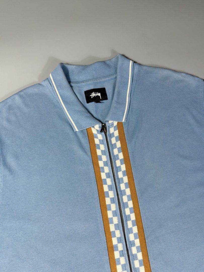 Stussy Zip-Up Collared Polo Side Logo (Category: Tshirts & Polo Shirts ) located in Manila. Submitted by whowearsstreetwear (Listing ID 1461281770, Image 2). Description: Stussy Zip-Up Collared Side Logo Polo (Authentic) - Size: Large on tag (measurements in inches) W - 23 L - 30 Condition: Very Good - Excellent Flaw/s: minor sign of usage + shipping fee Location: Manila (Near UST).