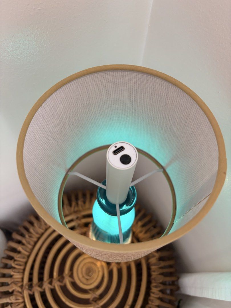 Sula Coconut Liqueur Bottle Lamp (Category: Lighting) located in Quezon City. Submitted by secondhandlifestyle (Listing ID 1461162940, Image 3). Description: Rechargeable lamp. MOP: BPI / GCash Delivery: Same day courier c/o buyer Pick up loc: Eastwood QC.