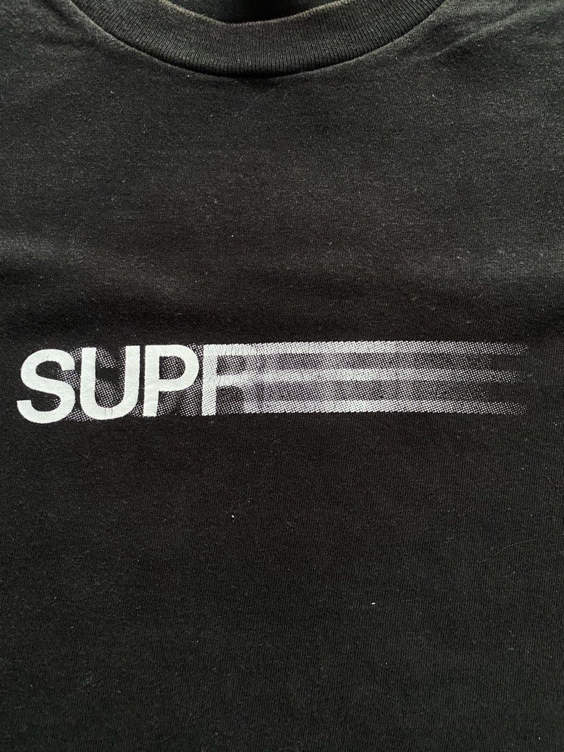 Supreme Motion Tee SS23 (Category: Tshirts & Polo Shirts ) located in Rizal. Submitted by various.stuff (Listing ID 1461251603, Image 3). Description: Item: Supreme Motion Tee SS23 Dimes: 22 x 29 Condition: Good Color rate: 9/10 Issue: neckline.