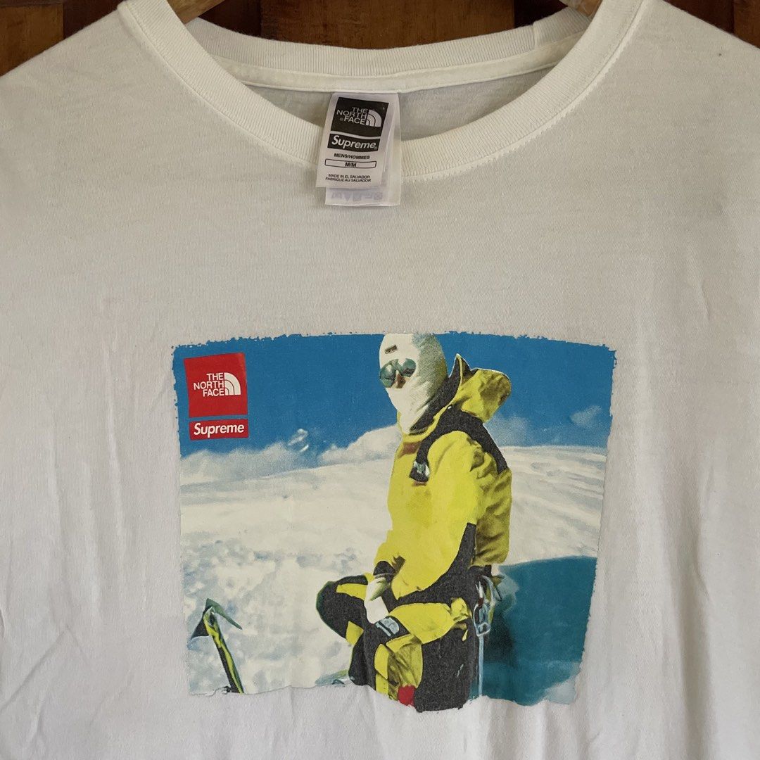 Supreme x TNF Shirt (Category: Luxury Apparel) located in Talavera. Submitted by thr1ftyren (Listing ID 1461174309, Image 2). Description: Size Medium Dimes 21x27 Excellent condition Need wash fresh from bale Mine 500 + sf Location nueva ecija .