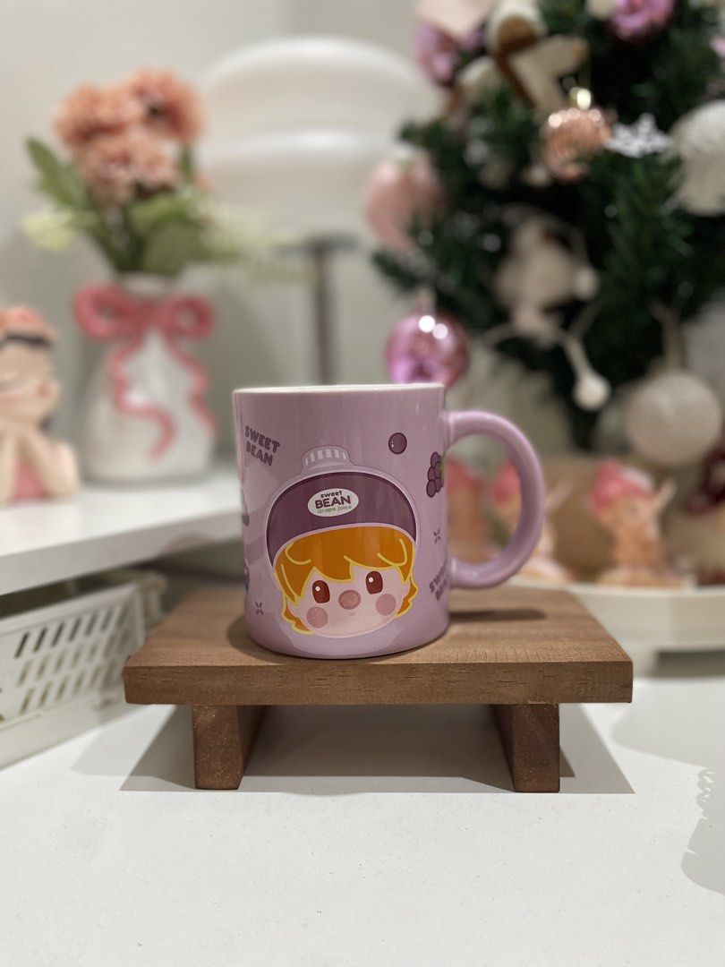 Sweet Bean Grape Juice Purple Mug (Category: Coffee & Tea Tableware) located in Quezon City. Submitted by mugs.meowph (Listing ID 1461273786, Image 1). Description: - Adorable purple mug with Sweet Bean Grape Juice character design. - Perfect for your morning coffee or tea. - Great for collectors or fans of cute stationery. - Adds a fun and colorful touch to your kitchen or desk space..