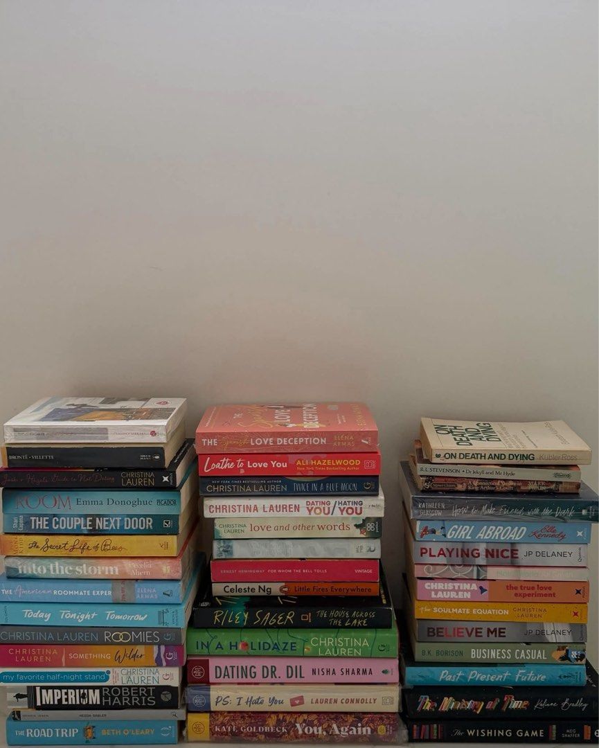 Take All Books ‼️‼️ (Category: Storybooks) located in Pasig City. Submitted by rhaenicents (Listing ID 1461209842, Image 1). Description: 📌6,800 FOR TAKE ALL ONLY. Loc: Manila. Assorted | Paperback and HB. | All in GOOD-VERY GOOD CONDITION. | Spanish Love Deception is sealed and brand new. | LAST PRICE POSTED. lalamove only.