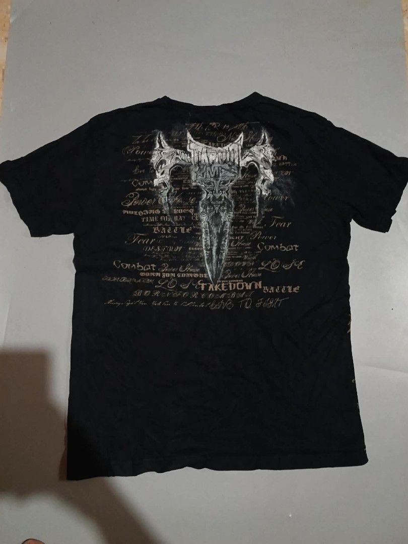 Tap out MPS Written Knive Tee (Category: Tshirts & Polo Shirts ) located in Bacolod City. Submitted by decayed_outlet (Listing ID 1461285161, Image 2). Description: 100% Cotton By Tapout Condition:10/10 Color rate 10/10.