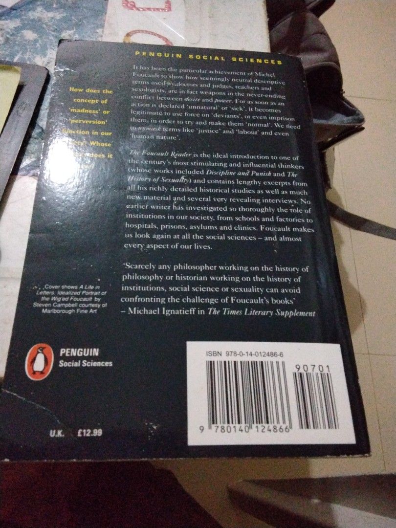 The Foucault Reader edited by Paul Rabinow (Category: Storybooks) located in Manila. Submitted by completinggaddiscollection (Listing ID 1461252502, Image 2). Description: dm for more info.