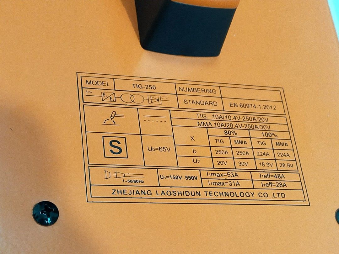 Welding Machine Tig 250 ( SMAW and GTAW) (Category: Construction Tools & Equipment) located in Pasay City. Submitted by bettergrey (Listing ID 1461265671, Image 3). Description: welding machine Inverter for SMAW & GTAW.