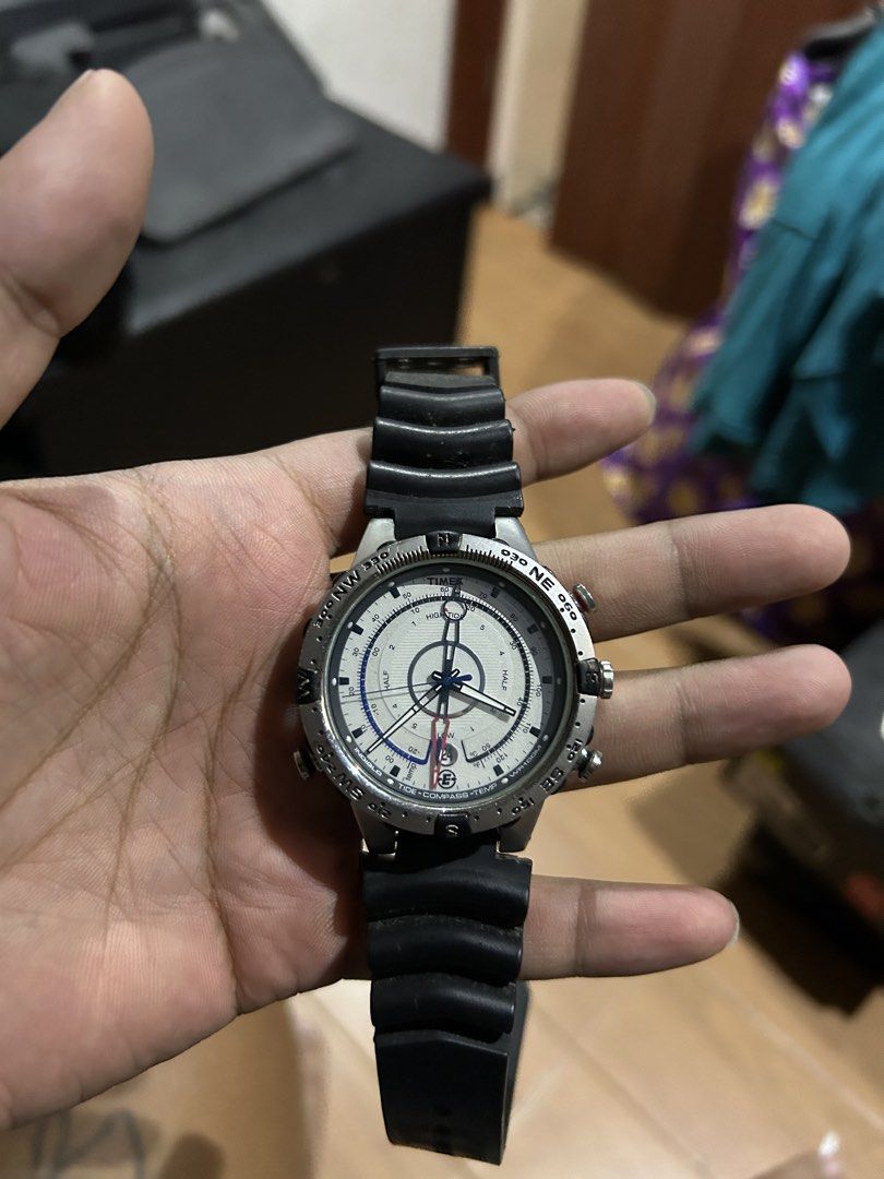 Timex Men's Intelligent Quartz Tide Temp Compass T2N722 (Category: Men's Watches) located in Quezon City. Submitted by kuyangstore (Listing ID 1461157910, Image 1). Description: Timex Men’s Intelligent Quartz Tide Temp Compass T2N722 SRP 13-15k Battery need replacement Fix price.