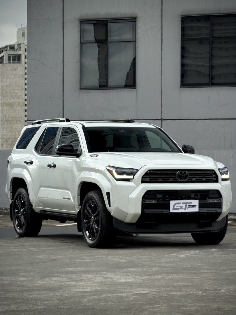 Toyota 4Runner Platinum I-Force Max Hybrid Auto (Category: New Cars) located in Pasig City. Submitted by gtautoph (Listing ID 1461242846, Image 2). Description: BRAND NEW 2027 Toyota 4Runner i-FORCE MAX Platinum 2.4-Liter Turbocharged 4-Cylinder Hybrid 326 HP 465 lb-ft Torque 8-Speed Automatic 4WD Torsen Limited-Slip Center Differential Adaptive Variable Suspension (AVS) Wind Chill Pearl Premium Black & Blue Leather Interior 20” Gloss-Black Alloy