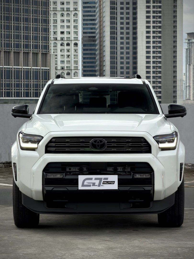 Toyota 4Runner Platinum I-Force Max Hybrid Auto (Category: New Cars) located in Pasig City. Submitted by gtautoph (Listing ID 1461242846, Image 1). Description: BRAND NEW 2027 Toyota 4Runner i-FORCE MAX Platinum 2.4-Liter Turbocharged 4-Cylinder Hybrid 326 HP 465 lb-ft Torque 8-Speed Automatic 4WD Torsen Limited-Slip Center Differential Adaptive Variable Suspension (AVS) Wind Chill Pearl Premium Black & Blue Leather Interior 20” Gloss-Black Alloy
