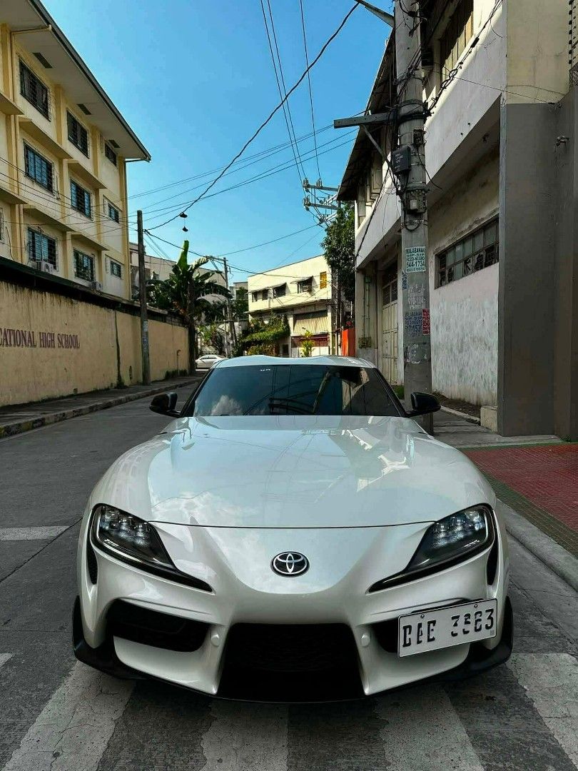 TOYOTA GR SUPRA (Category: Announcements) located in Cavite. Submitted by eyamvillag08141 (Listing ID 1461180531, Image 2). Description: 2020 Toyota GR Supra Ending plate "3" (Tuesday Coding) 11,000+ kms mileage Mods: Blitz Strut Bar CTS Turbo Air Intake V2 Performance Charge Pipe Boost Logic Catless Downpipe Valenti Taillights Work T5R 2P Wheels Michelin PS4S Tires Tuned by Leo Speedworks Asking price: 5.9M Location: Manila.