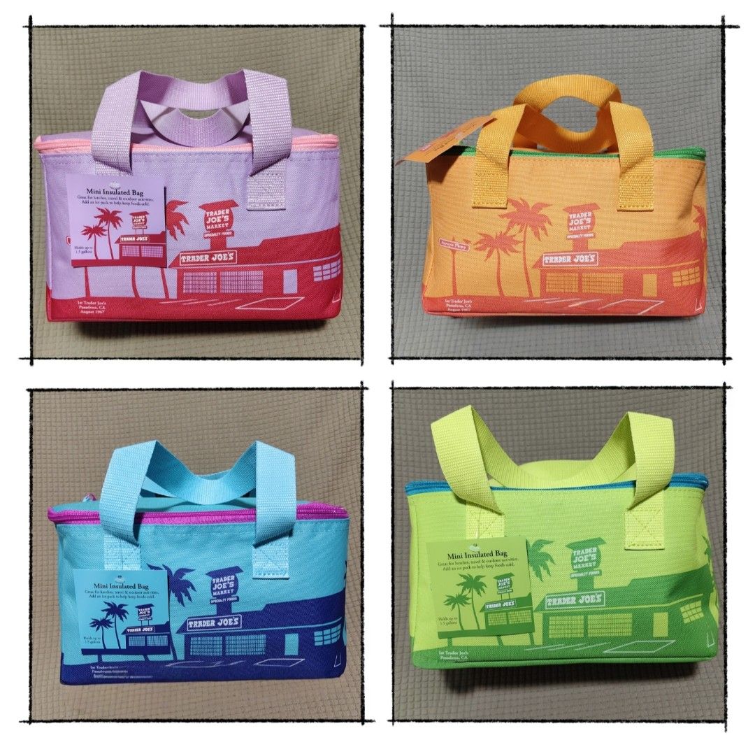 Trader Joe's mini insulated cooler bag (Category: Waste Bins & Bags) located in Angeles City. Submitted by kalacutie (Listing ID 1461233905, Image 1). Description: brandnew from US Mini insulated bag ready to ship ❌BLUE SOLD OUT❌.