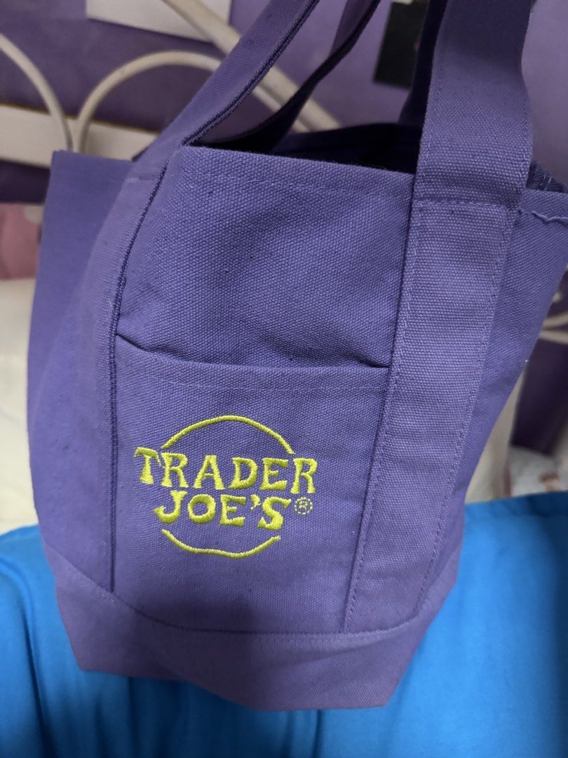 Trader Joes Violet Halloween Edition Bag (Category: Tote Bags) located in Batangas. Submitted by babyystarcandyy (Listing ID 1461275693, Image 1). Description: has stains sa ilalim due to usage :> can offer free sf if sure buyer.
