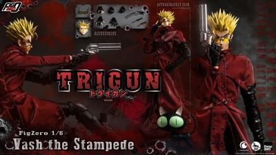 TRIGUN - FigZero 1/6 Vash the Stampede (preorder) (Category: Figurines & Statues) located in Antipolo. Submitted by noblehawk.82e609 (Listing ID 1461129387, Image 1). Description: From the popular anime TRIGUN, threezero introduces the FigZero 1/6 fully-articulated collectible figure of "The Humanoid Typhoon” Vash the Stampede! Standing about 31cm (12”) tall, the figure has approximately 32 points of articulation, allowing for smooth, dynamic pos