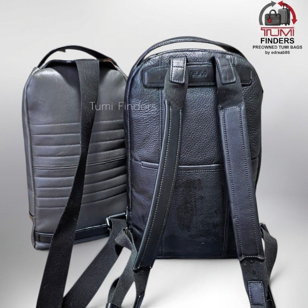 Tumi Leather Backpacks (Black & Grey) (Category: Luxury Bags & Wallets) located in Cabuyao City. Submitted by swiftdeer.ed9787 (Listing ID 1461244737, Image 3). Description: For sale Authentic preloved tumi bags price: Black - 8500 Gray - 8500 LOCATION: CABUYAO LAGUNA - Two Tumi leather backpacks for sale: 1 Black, 1 Grey. - Stylish and highly functional designs. - Ideal for everyday use or travel. - Features smooth-gliding zippers. - Adjustable 