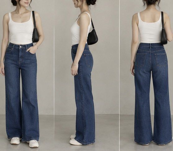 Uniqlo denim bootcut jeans (Category: Jeans) located in Manila. Submitted by brownbutterlatte (Listing ID 1461206744, Image 1). Description: Used several times in the office. Fits size 25-27. RFS: decluttering .